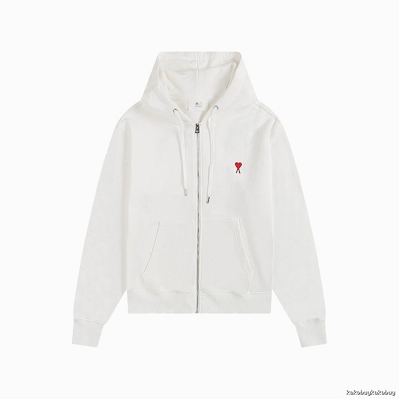 AMI Love Simple Style White Sweatshirt