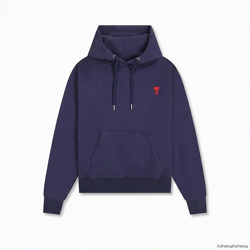 AMI Minimalist Style Navy Blue Sweatshirt