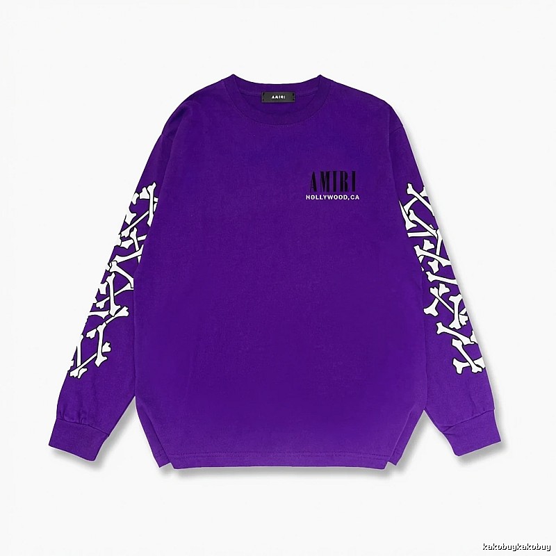 AMIRI purple sweatshirt with bone print