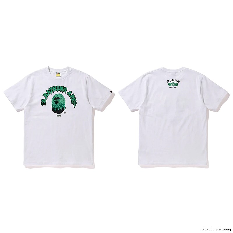 Bape Ape Head Minimalist Style White T-shirt