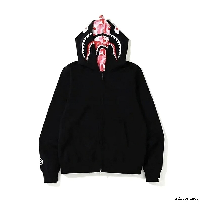 Bape Shark Series Black Streetwear Hoodie