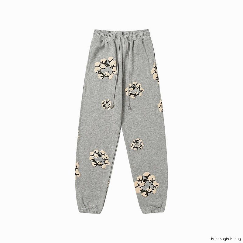 DENIM TEARS Floral Casual Grey Sweatpants