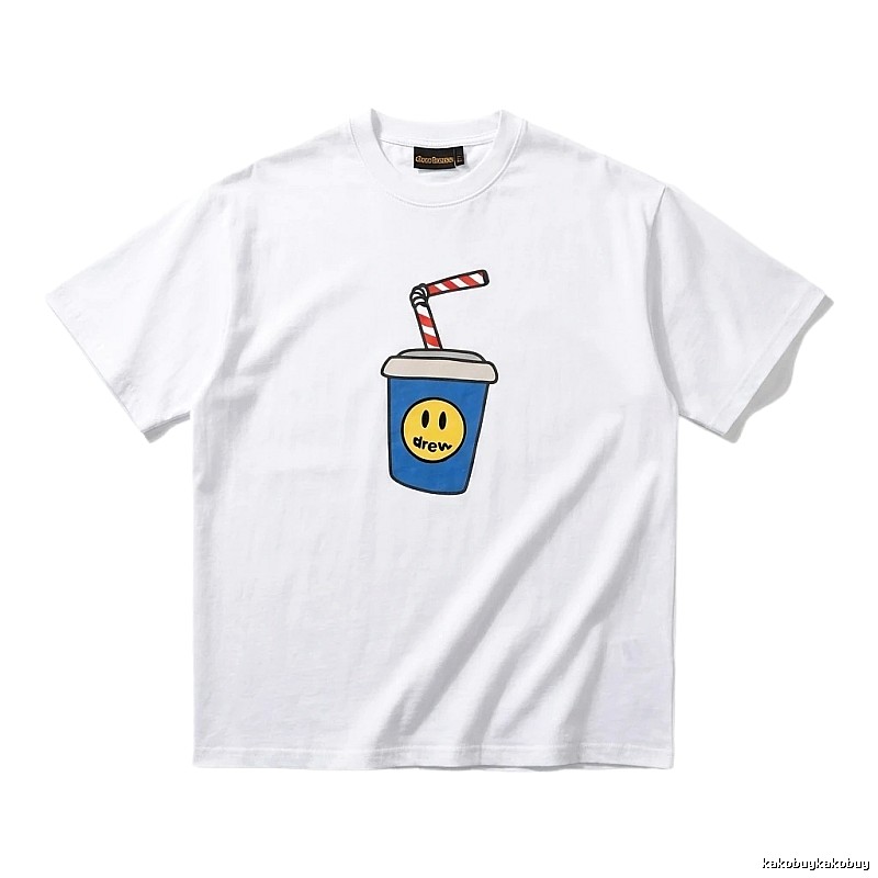 DREW Smiley Series Simple White T-shirt