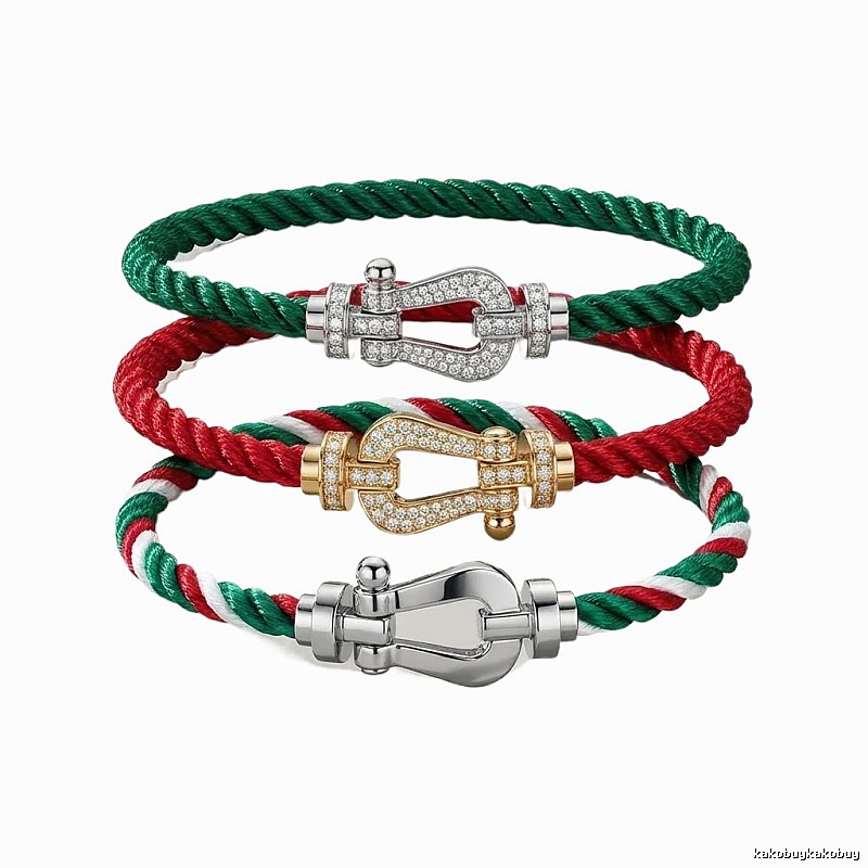 Fred Classic Red and Green Rope Bracelet