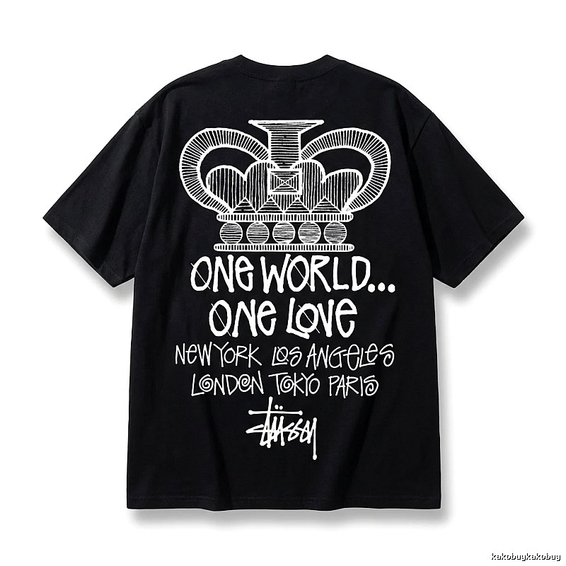 Stussy Crown Print Black T-shirt
