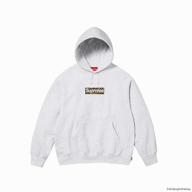 Supreme Resort Logo hoodie Gray Red Oversized for Travel Looks