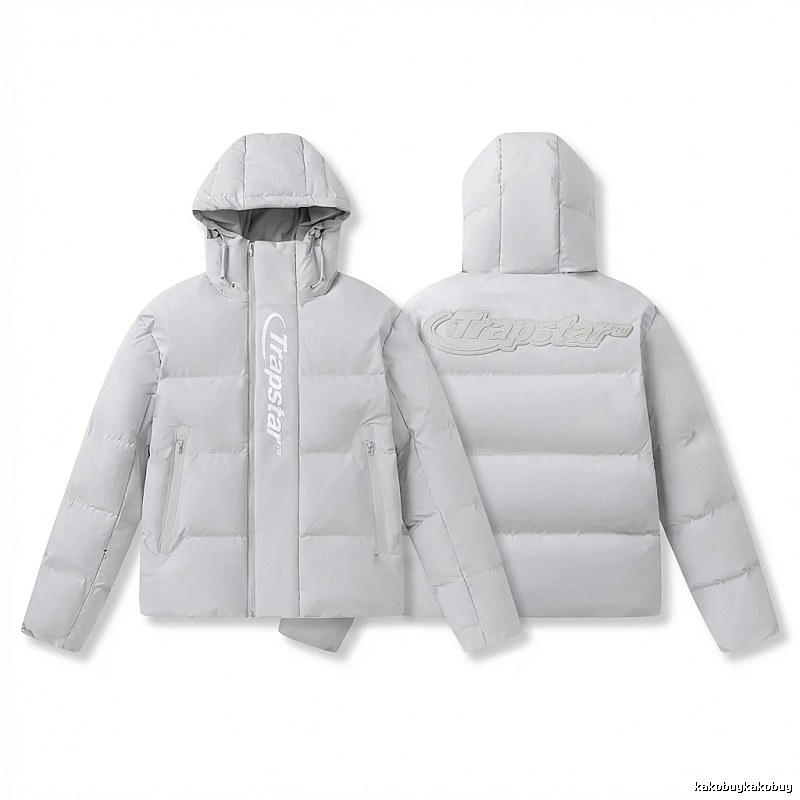 Trapstar Trendy and Cool Light Grey Down Jacket