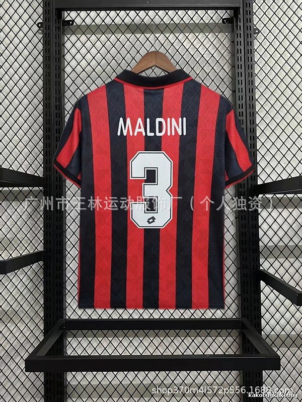AC Milan Travel Kaka #22 soccer jersey Black Red Striped with Soft Visual Tone