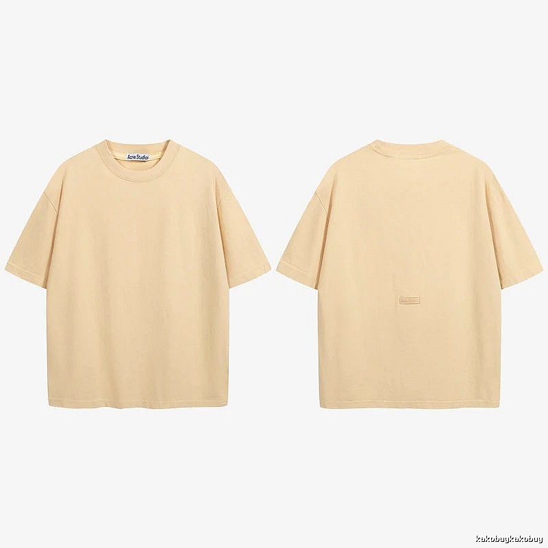 Acne Studios 2090-80 Yellow Style Ac908040 Stockholm Logo T-Shirt Match Day