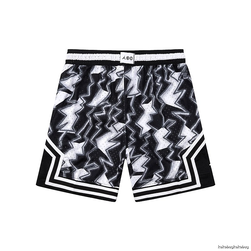 AJ Lightning series black and white shorts