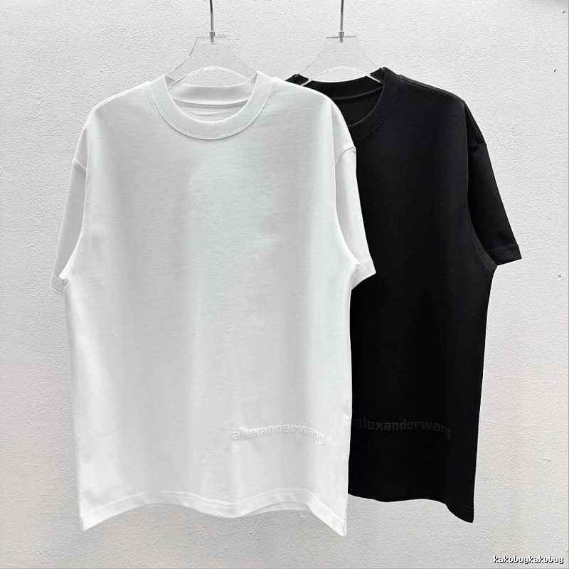 Alexander Wang Embossed Minimalist Solid Color T-shirt