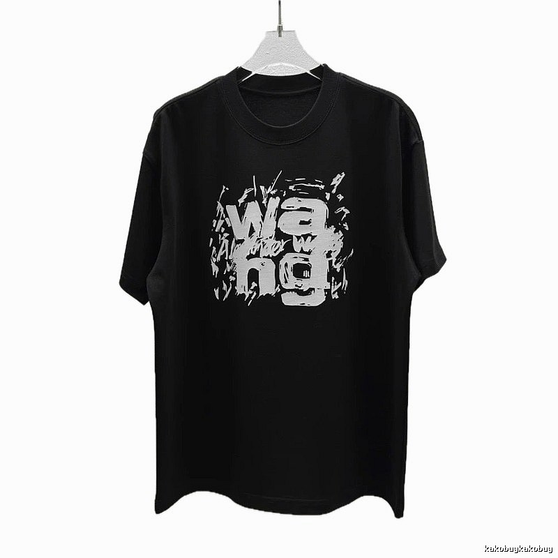 Alexander Wang Graffiti Street Style Black T-Shirt