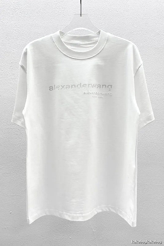 Alexander Wang Letter Print Casual Style White T-Shirt