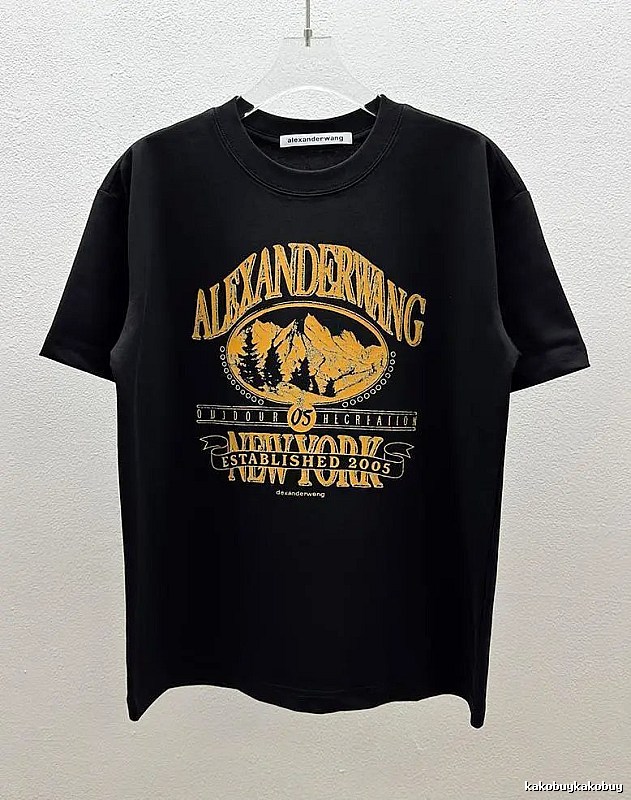 Alexander Wang Vintage Print Black Short-Sleeve T-Shirt