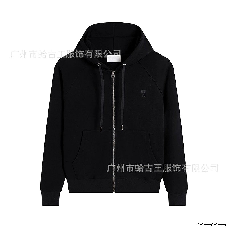 AMI black minimalist style hoodie