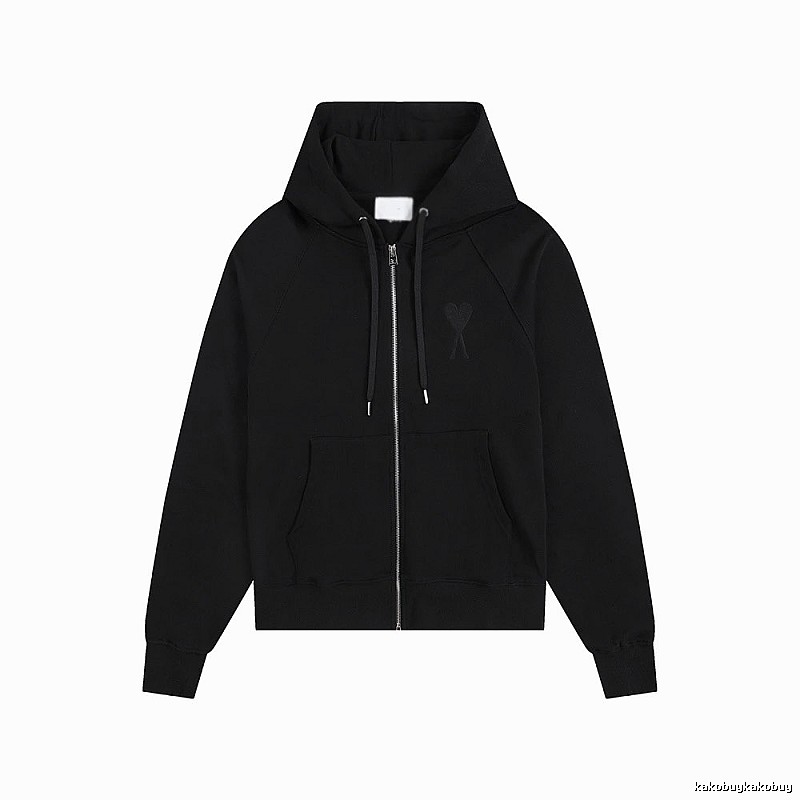 AMI Love Simple Style Black Hoodie