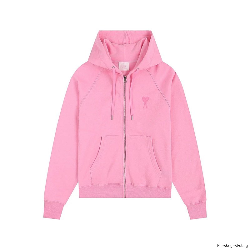 AMI Love Simple Style Pink Coat