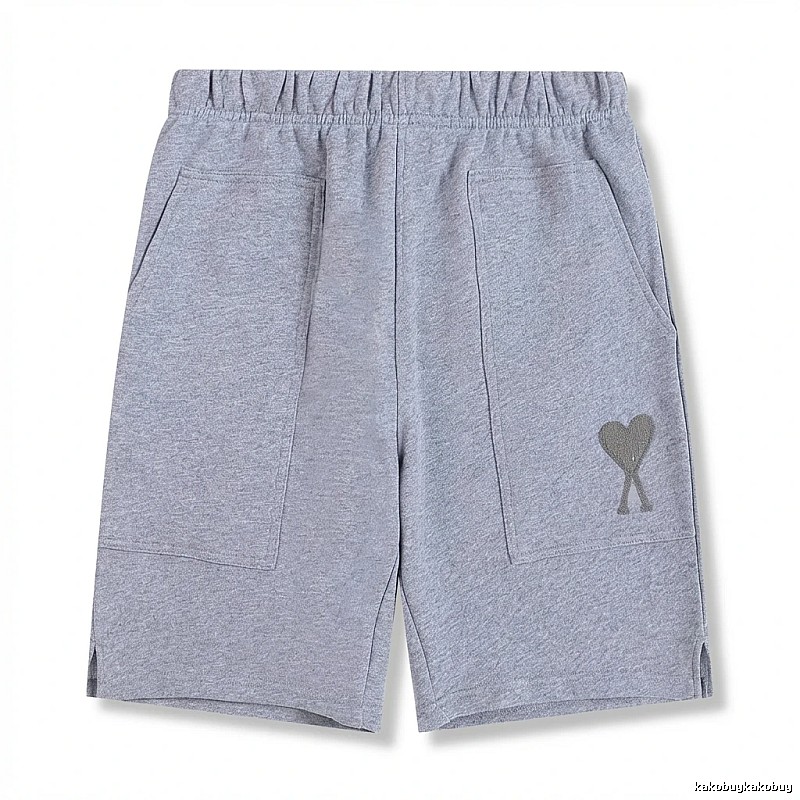 AMI pattern casual gray shorts