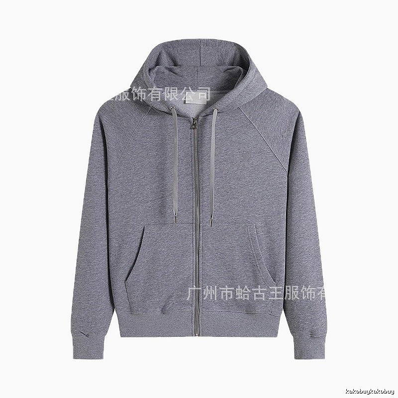 AMI simple and casual style gray hoodie