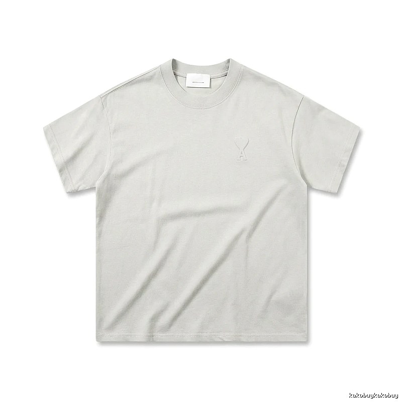 AMI Three-dimensional LOGO Simple White T-shirt