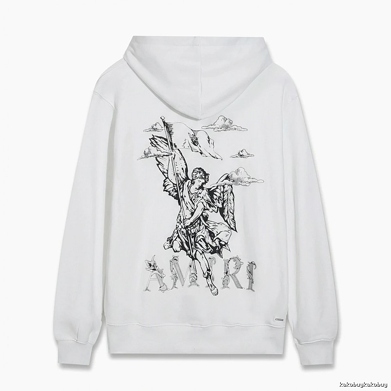 AMIRI Angel Print White Sweatshirt