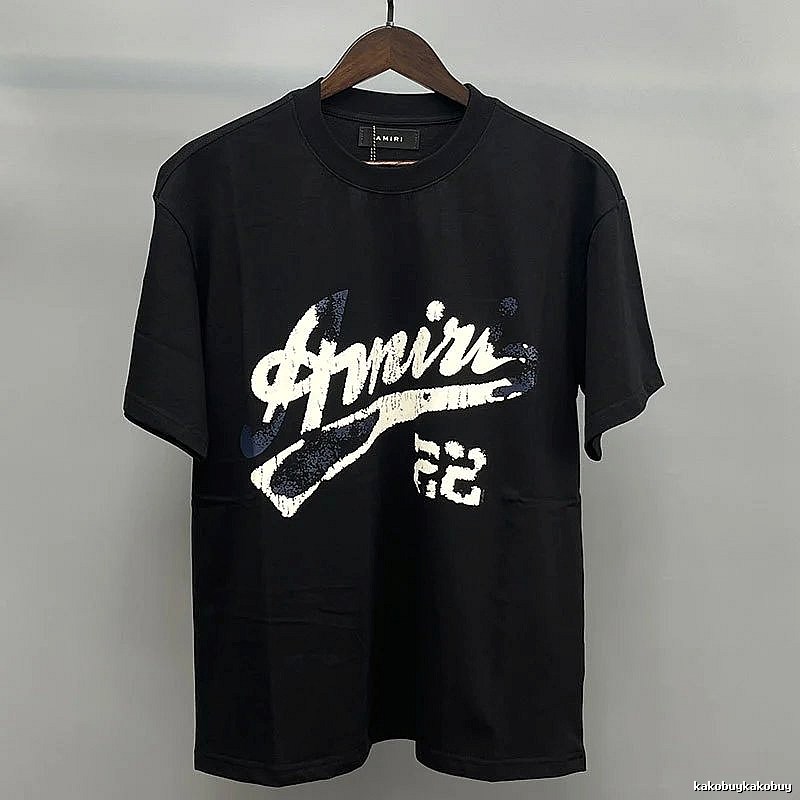 Amiri Black White Records Graphic T-Shirt Campus Look
