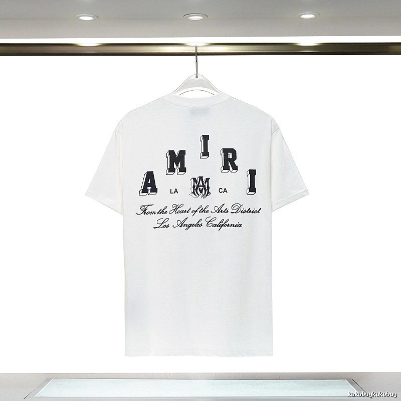 Amiri Daily Graphic T-shirt White Blue Amiri with Visual Detail