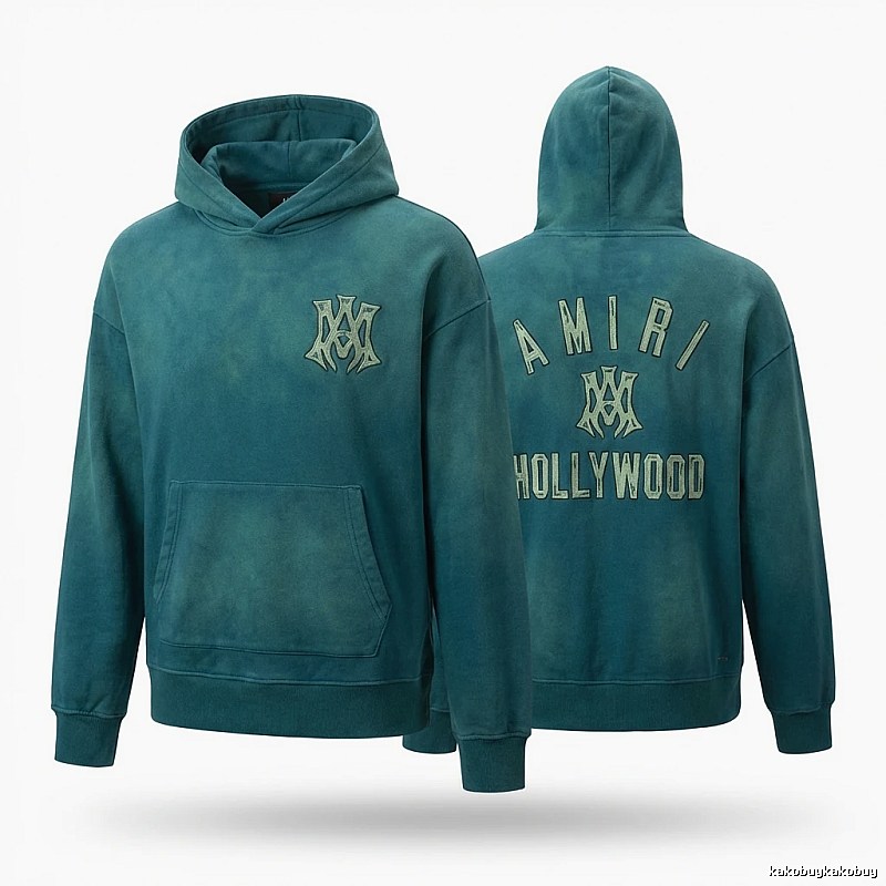 AMIRI Hollywood-style dark green sweatshirt