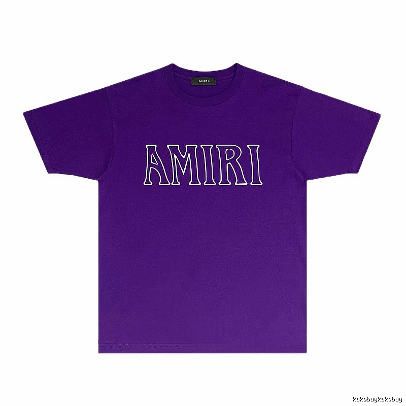 AMIRI minimalist style purple T-shirt