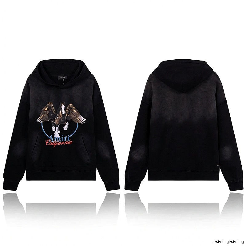 AMIRI Pegasus Retro Black Hoodie