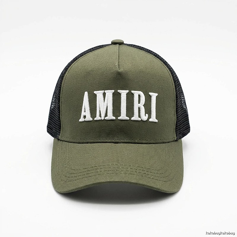 AMIRI Retro Style Olive Green Hat
