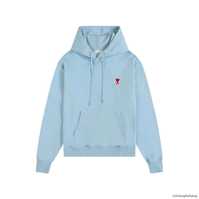 AMI's Light Blue Hoodie with a Simple and Lovely Style