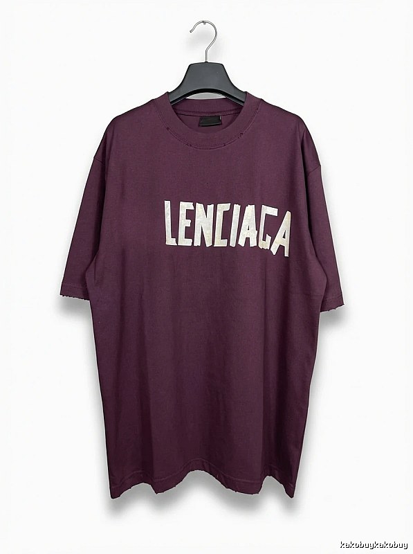 Balenciaga alphabet style purple T-shirt
