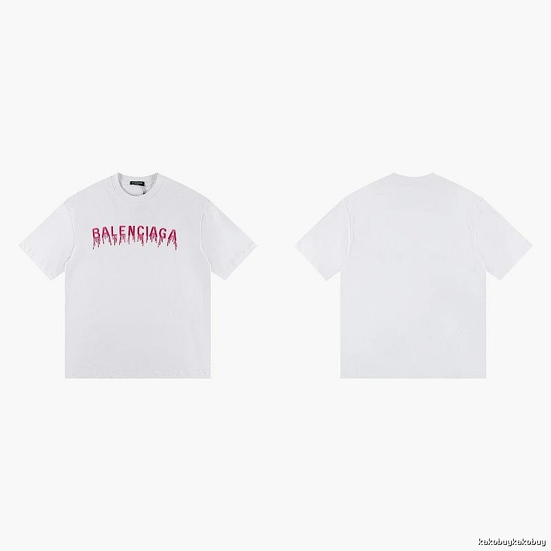 Balenciaga Blood Drop Collection Street Style White T-Shirt