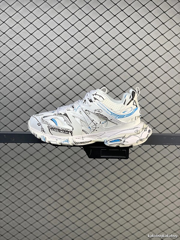 Balenciaga Chunky Runners, Contrast Overlays in White and Silver