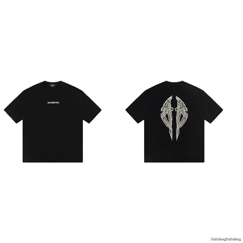 Balenciaga Double B Graffiti High Street Black T-Shirt