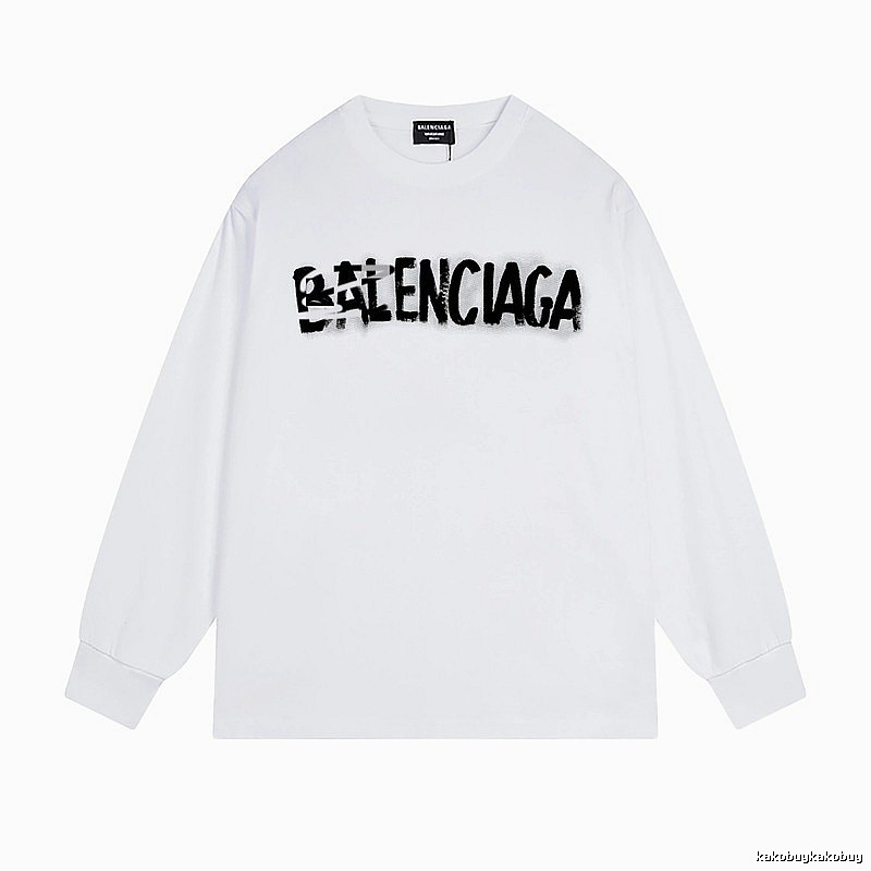 Balenciaga graffiti-style white T-shirt