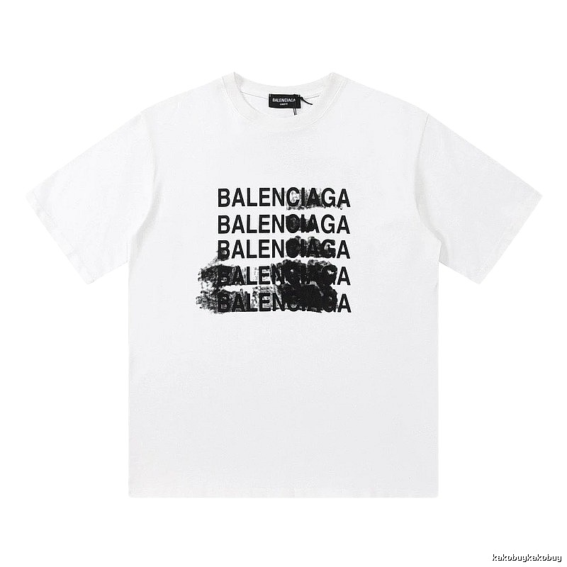 Balenciaga Graffiti Trendy Style White Short-sleeve T-shirt