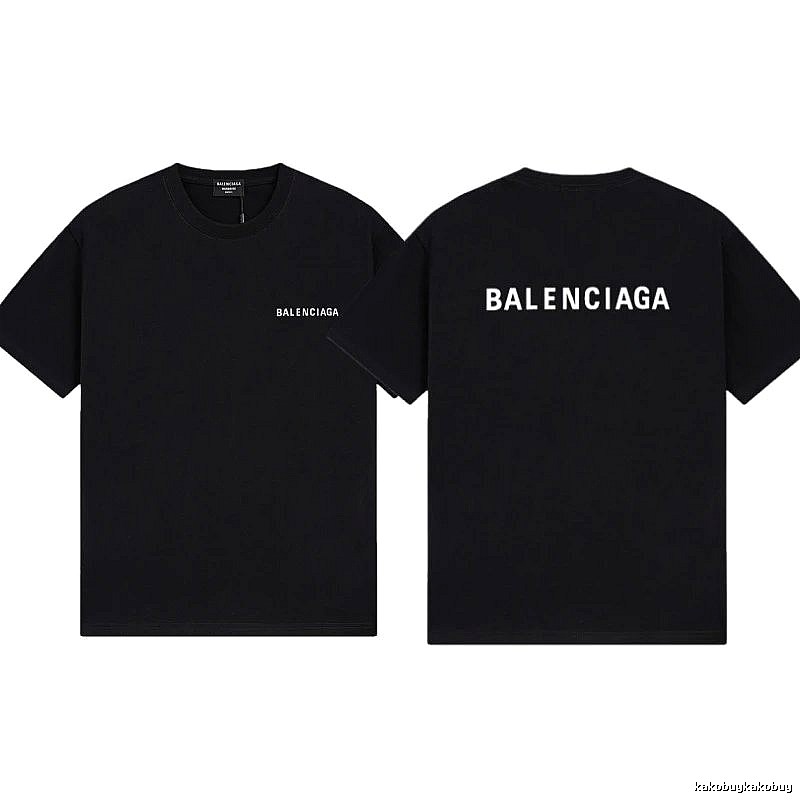 Balenciaga Letter Print Minimalist Style Black T-shirt
