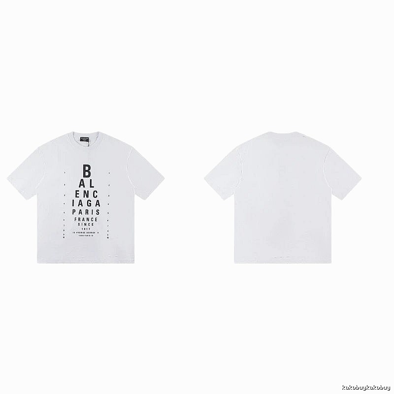 Balenciaga Letter Print Street Style White T-Shirt
