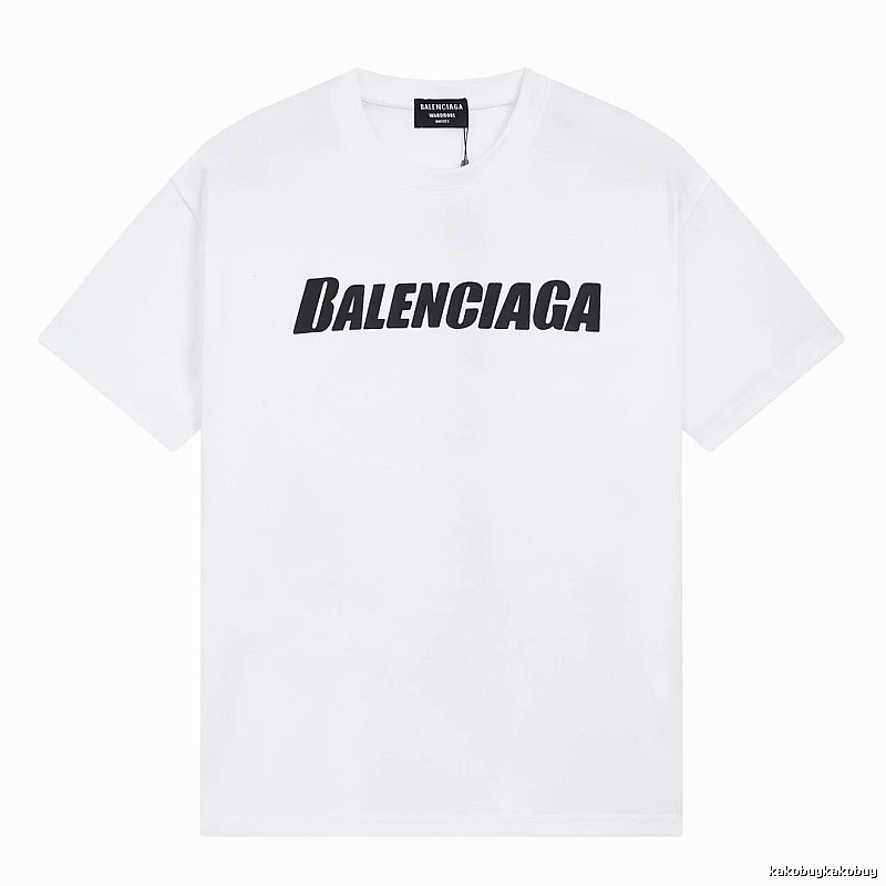Balenciaga Letter Print Trendy White T-Shirt