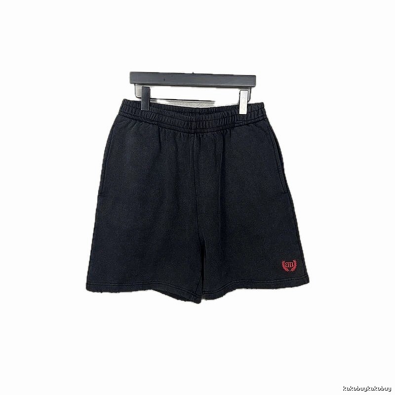 Balenciaga minimalist style black shorts