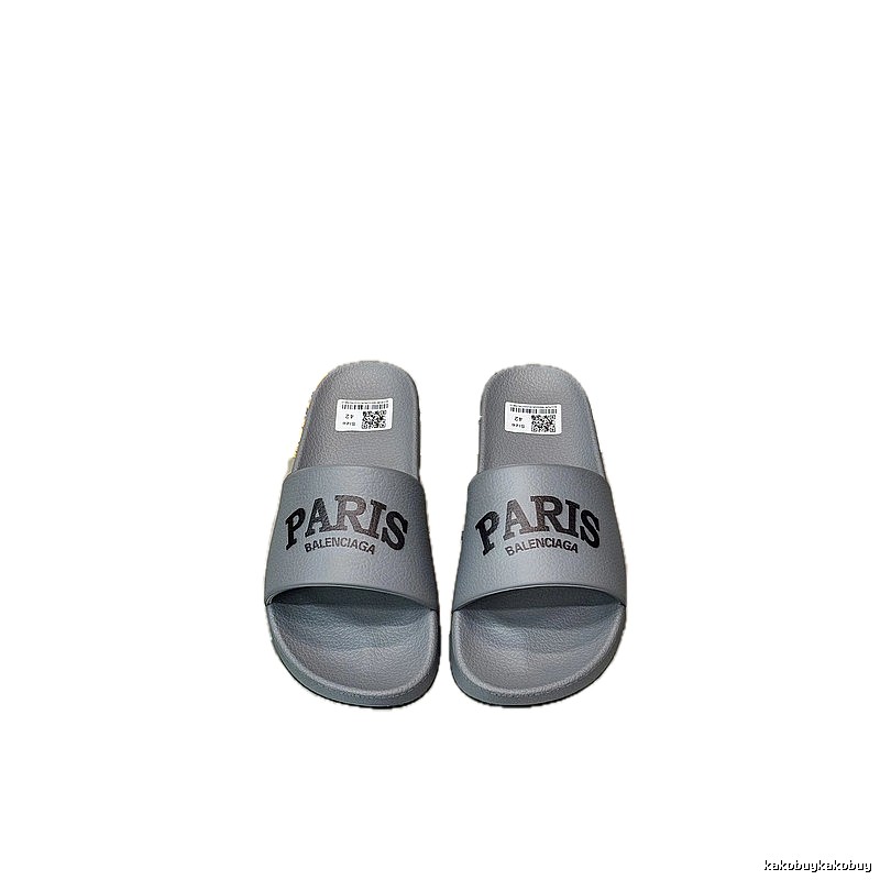 Balenciaga PARIS Trendy Grey Slippers