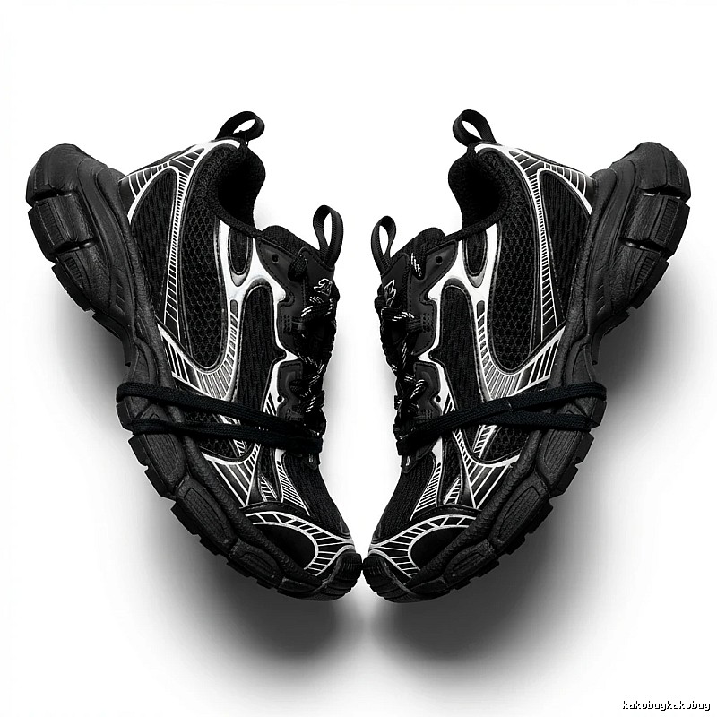 Balenciaga retro black and grey sports shoes