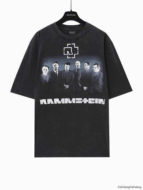 Balenciaga Rock Style Black T-shirt