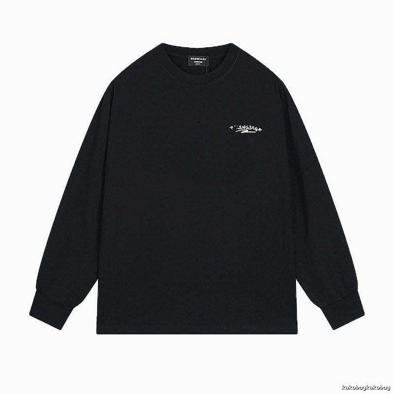Balenciaga simple style black long-sleeved shirt