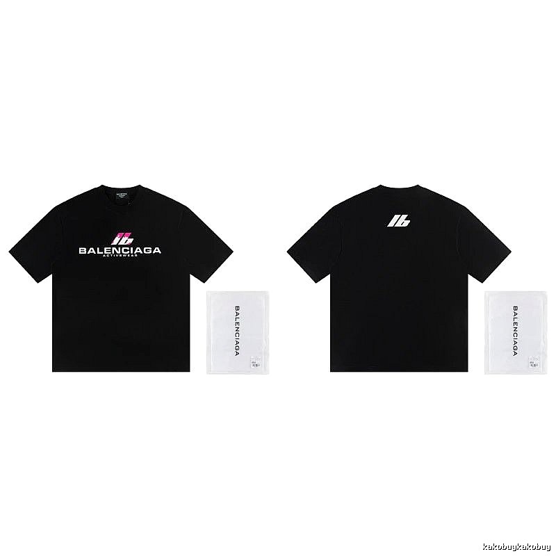 Balenciaga Sport Collection Edgy Cool Style Black Short-sleeve T-shirt