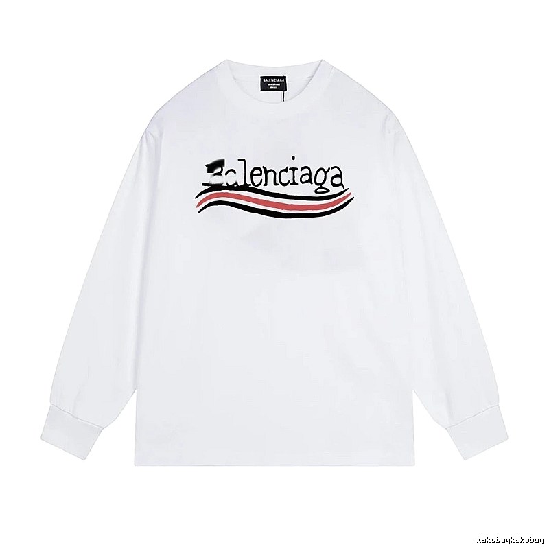 Balenciaga striped white long-sleeve
