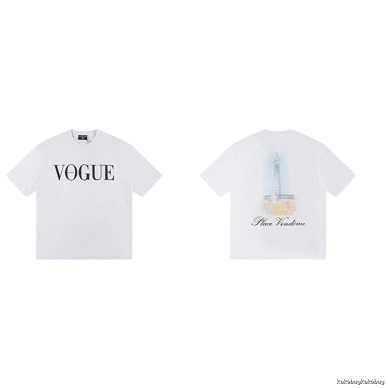 Balenciaga VOGUE Printed Trendy White T-Shirt