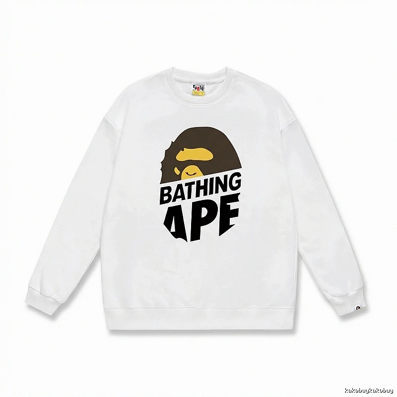 Bape Ape Head Casual White Sweatshirt